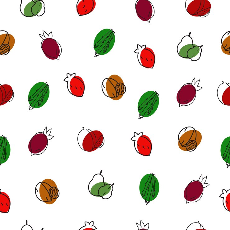 Ilustración de la fruta sin costuras