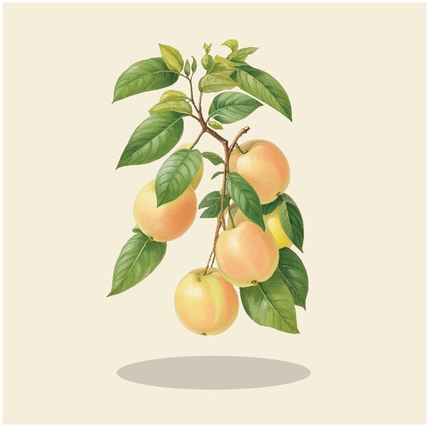 Vector ilustración de una fruta de grewia 01