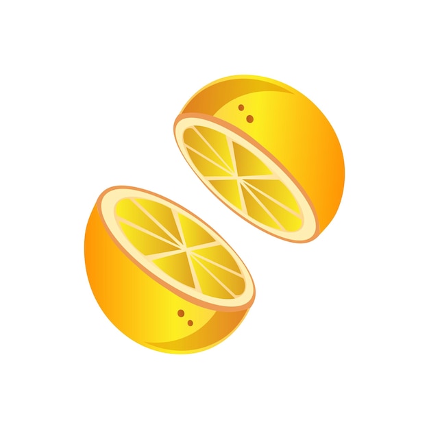 Ilustración de fruta naranja degradado vectorial