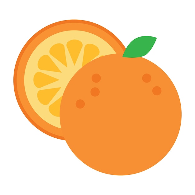 Ilustración de la fruta de la naranja