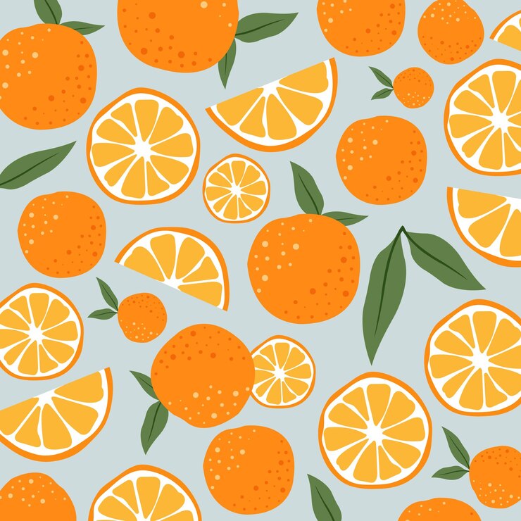 Ilustración de la fruta naranja