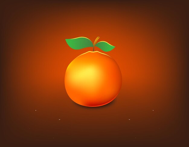 Vector ilustración de fruta naranja