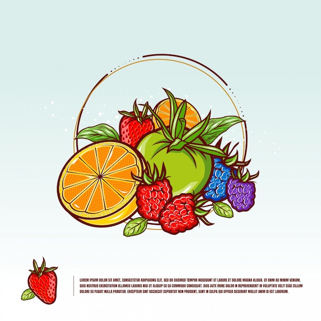 Ilustración de la fruta