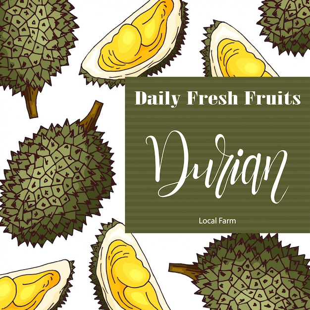 Ilustración de frutas dibujada a mano