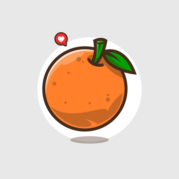 Vector ilustración de frutas de naranja fresca concepto de ilustración de alimentos y bebidas