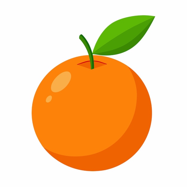 Ilustración de frutas de refresco vector naranja aislado en fondo blanco