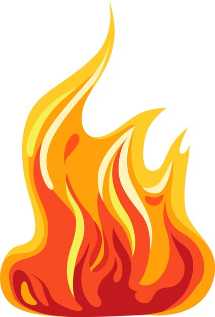 Vector ilustración de fuego ardiente