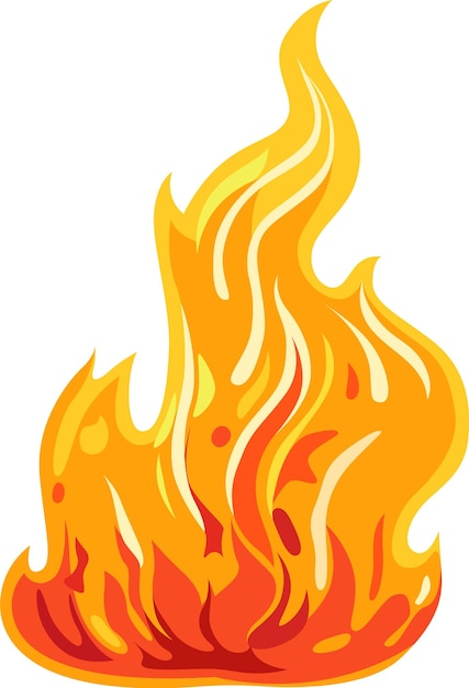 Vector ilustración de fuego ardiente