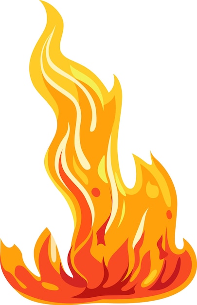 Vector ilustración de fuego ardiente