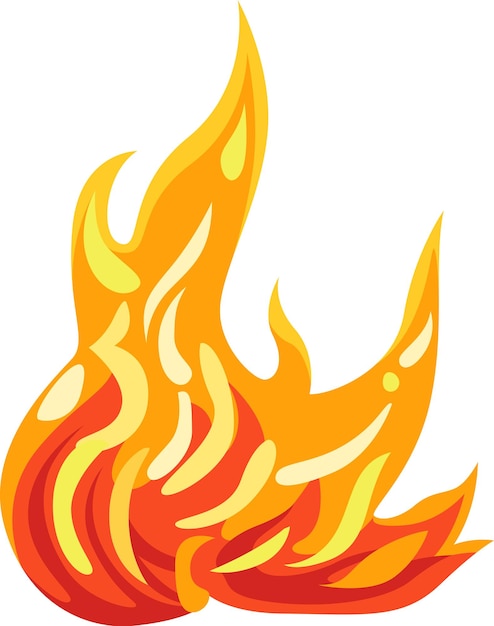 Vector ilustración de fuego ardiente