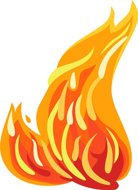 Vector ilustración de fuego ardiente