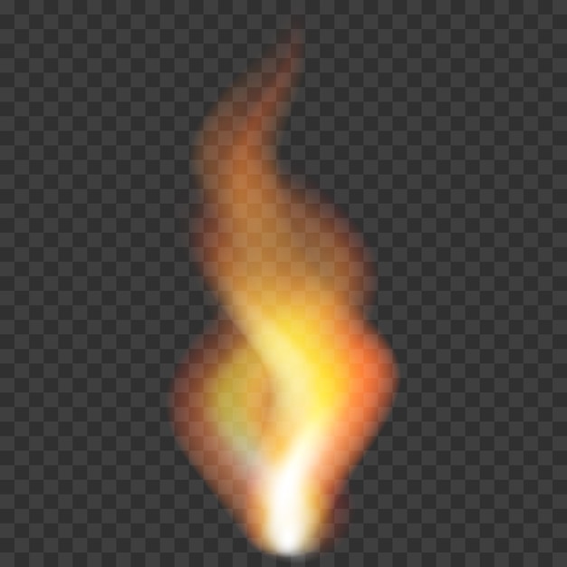 Ilustración de fuego de llama Efecto de luz Fuego realista