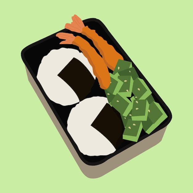 Vector ilustración de furai bento