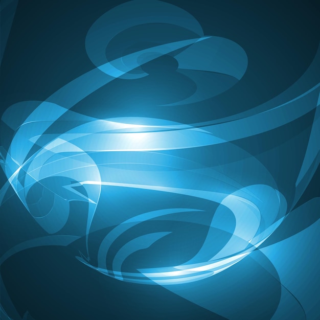 Ilustración futurista de fondo de onda azul abstracta