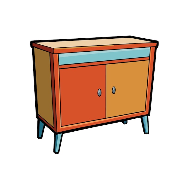 Ilustración del gabinete retro