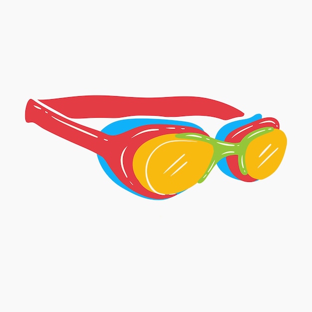 Ilustración de gafas de natación