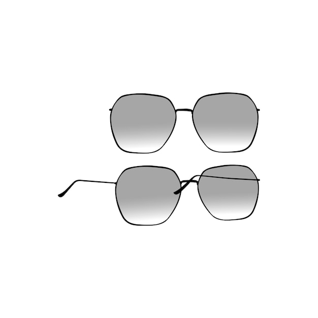 Ilustración de gafas de sol femeninas vectoriales