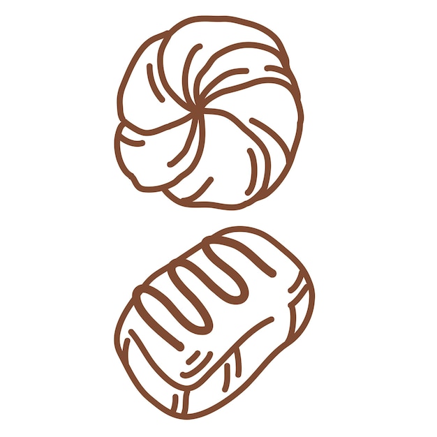 Ilustración de las galletas dibujada a mano