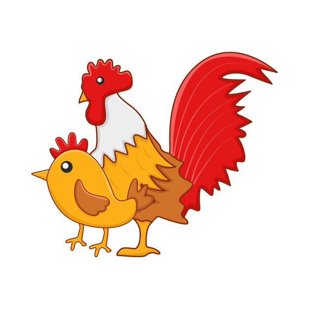 Vector ilustración de un gallo