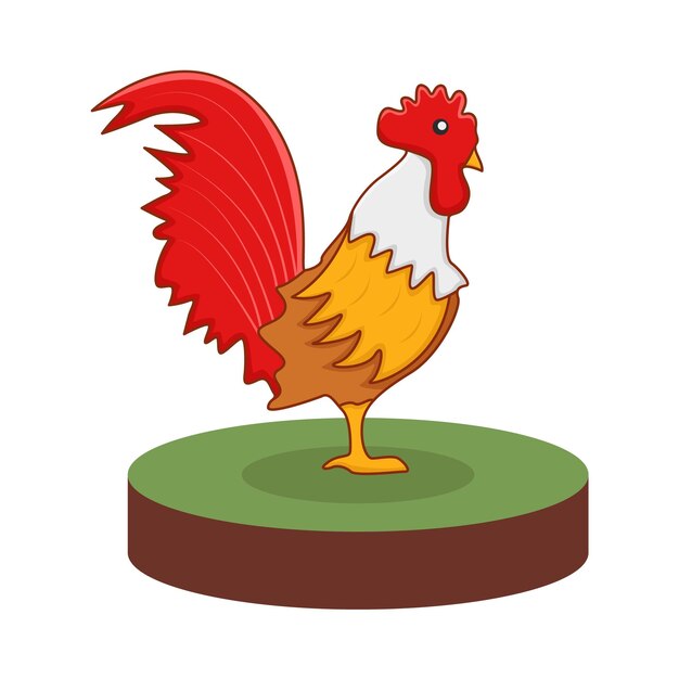 Ilustración de un gallo