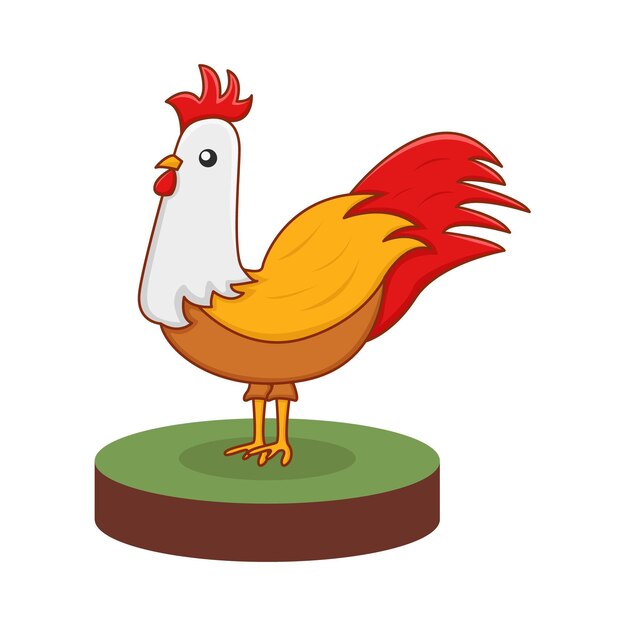 Vector ilustración de un gallo