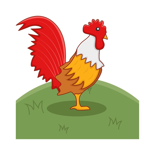 Vector ilustración de un gallo