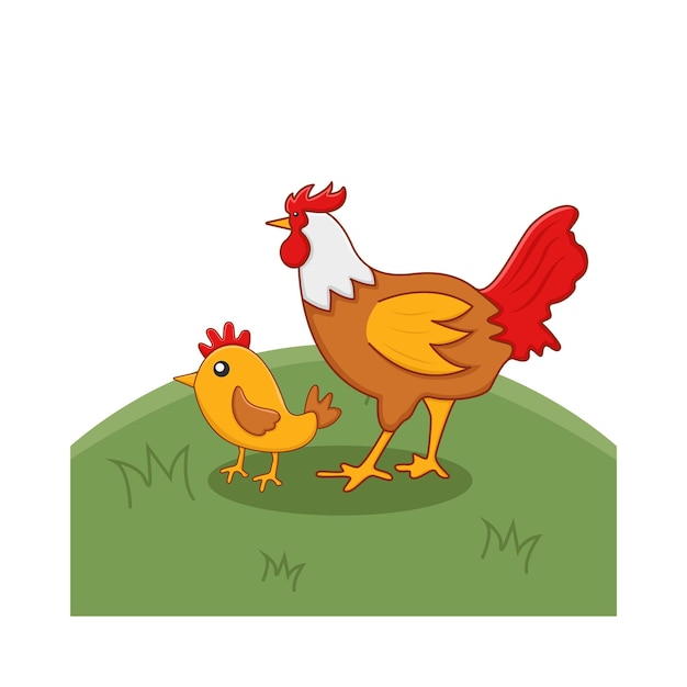 Vector ilustración de un gallo