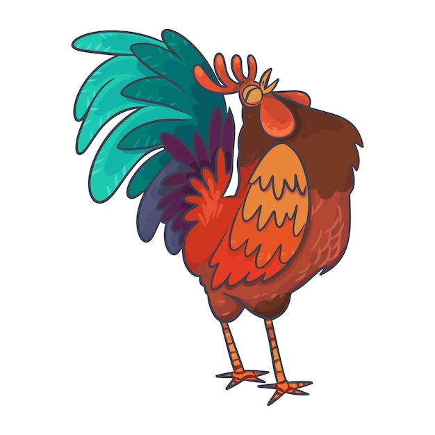 ilustración de un gallo