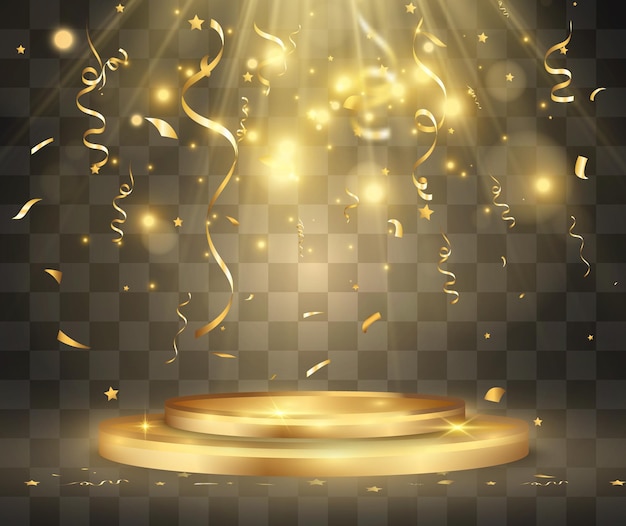 ilustración para los ganadores del premio Pedestal o plataforma para honrar a los ganadores del premio