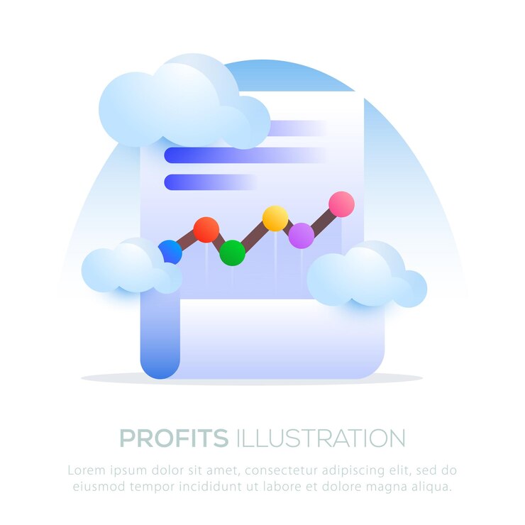 Vector ilustración de ganancias para el diseño de sitios web o dispositivos móviles ilustración de negocios de ganancias