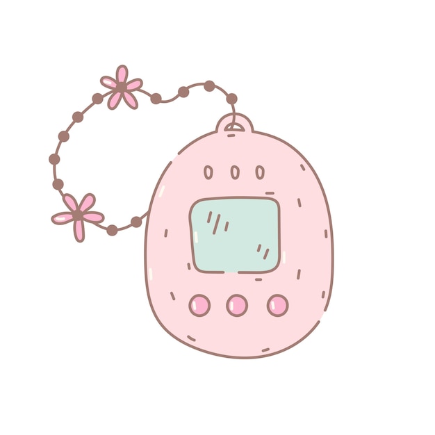 Ilustración del garabato de Tamagotchi