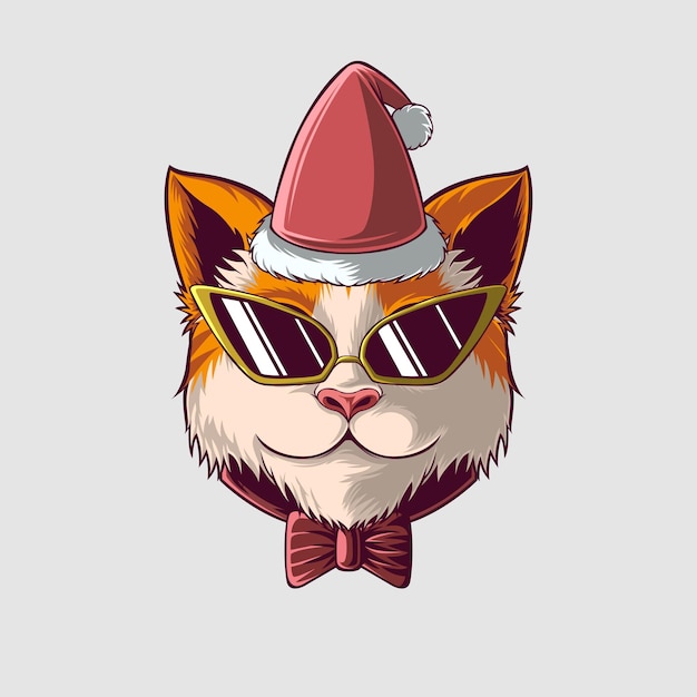 Ilustración de un gato en un estilo lindo