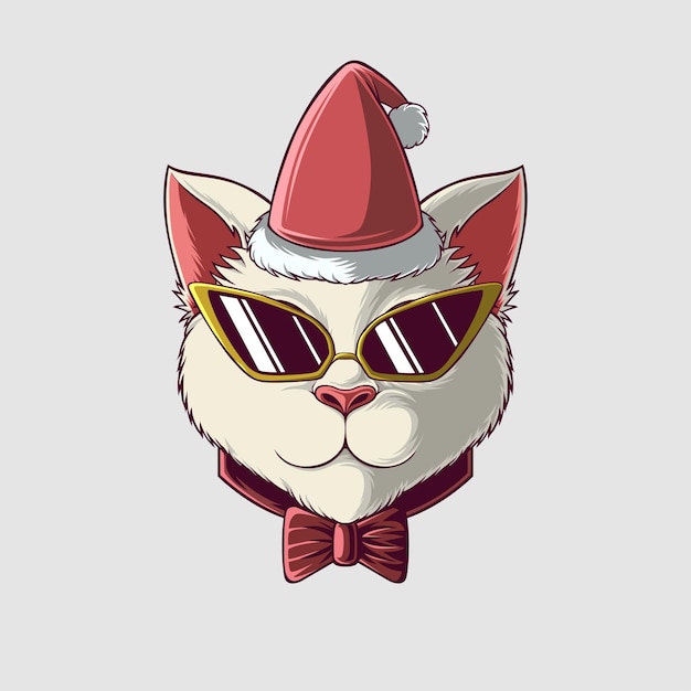 Ilustración de un gato en un estilo lindo