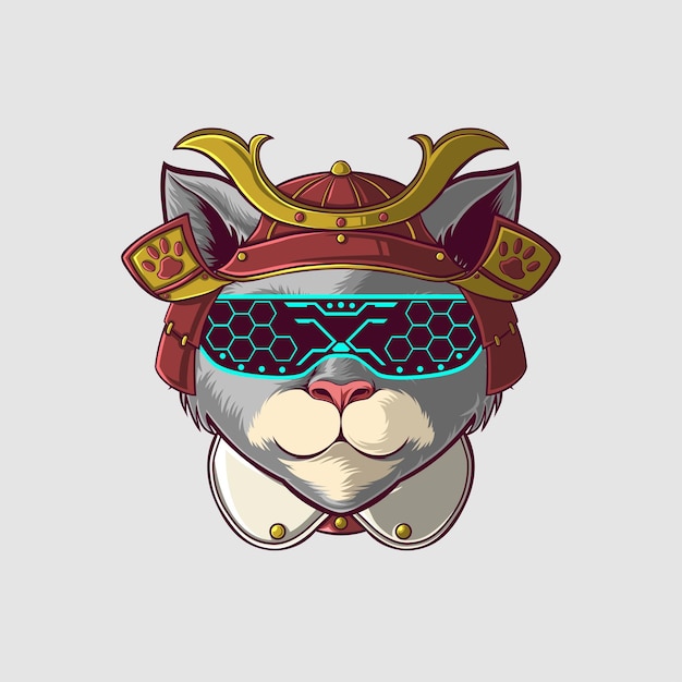 Ilustración de gato en un estilo lindo