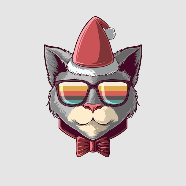 Ilustración de un gato en un estilo lindo