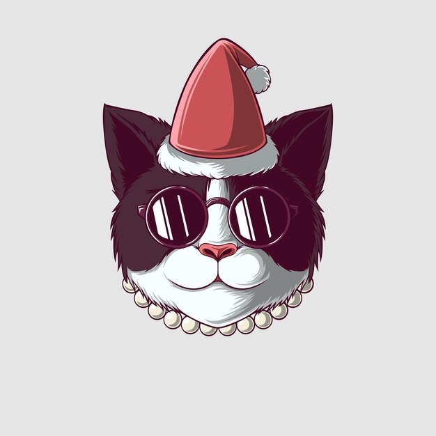 Ilustración de un gato en un estilo lindo
