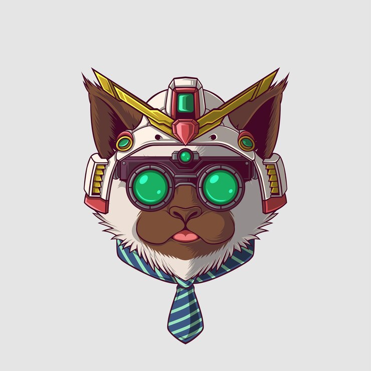 Vector ilustración de un gato en un estilo lindo