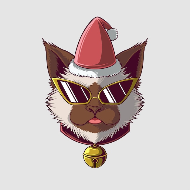 Ilustración de un gato en un estilo lindo