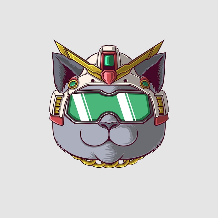 Vector ilustración de un gato en un estilo lindo