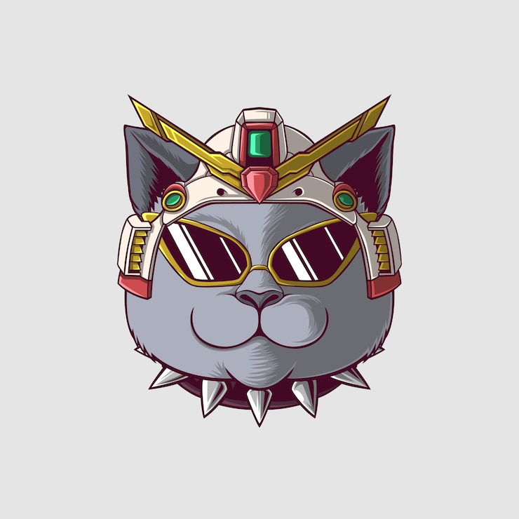 Vector ilustración de un gato en un estilo lindo