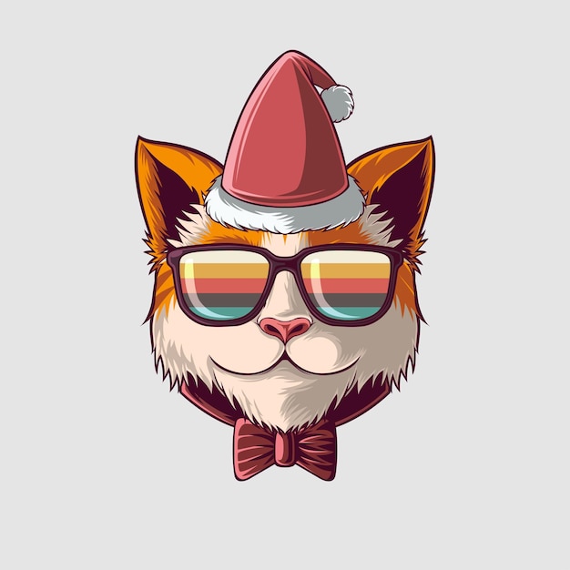Ilustración de un gato en un estilo lindo