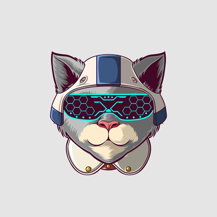 Vector ilustración de un gato en un estilo lindo