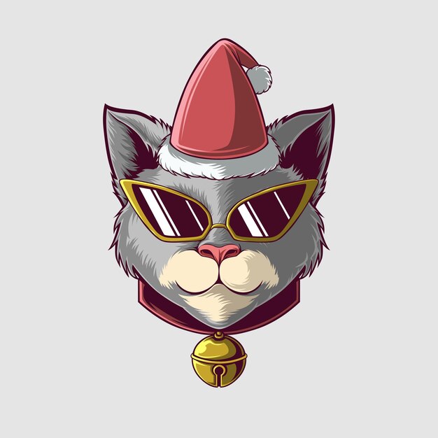 Ilustración de un gato en un estilo lindo