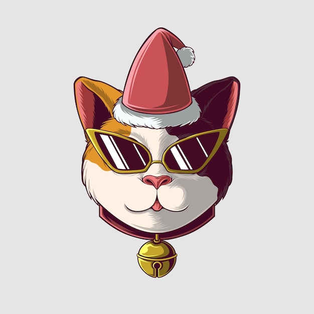 Ilustración de un gato en un estilo lindo