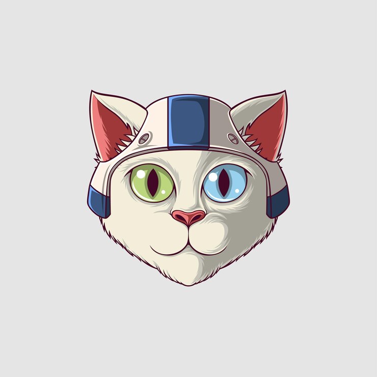 Vector ilustración de un gato en un estilo lindo