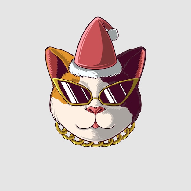 Ilustración de un gato en un estilo lindo