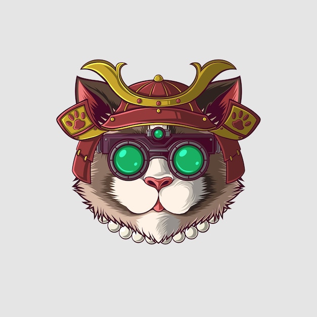 Ilustración de gato en un estilo lindo