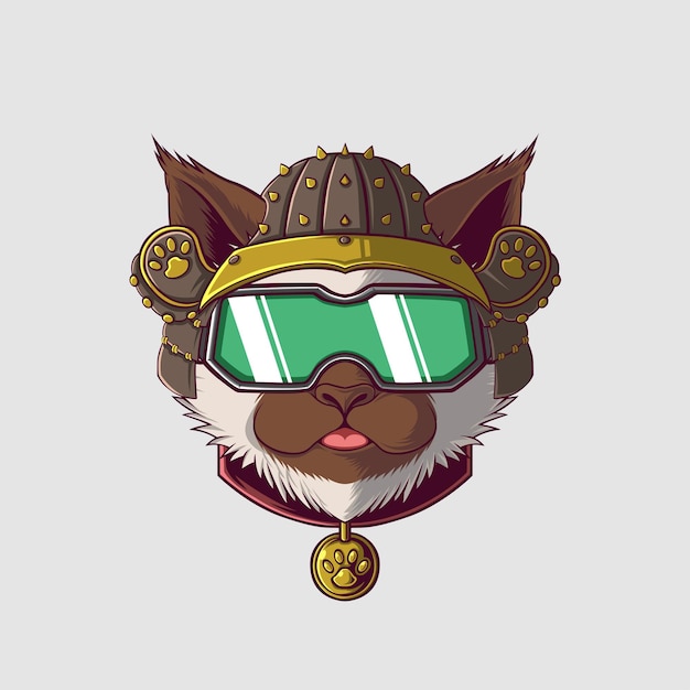 Ilustración de un gato en un estilo lindo