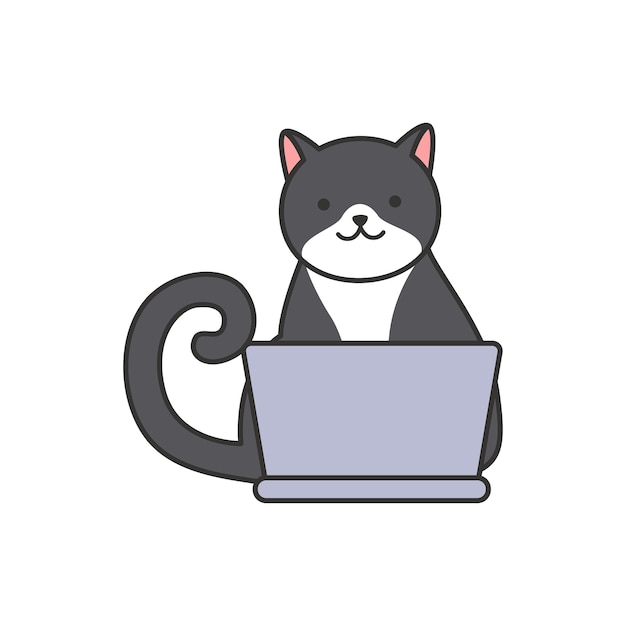 Ilustración de un gato lindo