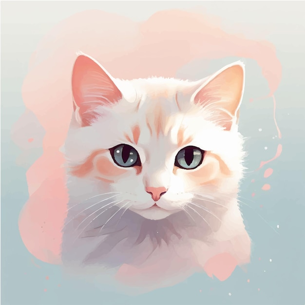 Vector ilustración de un gato lindo